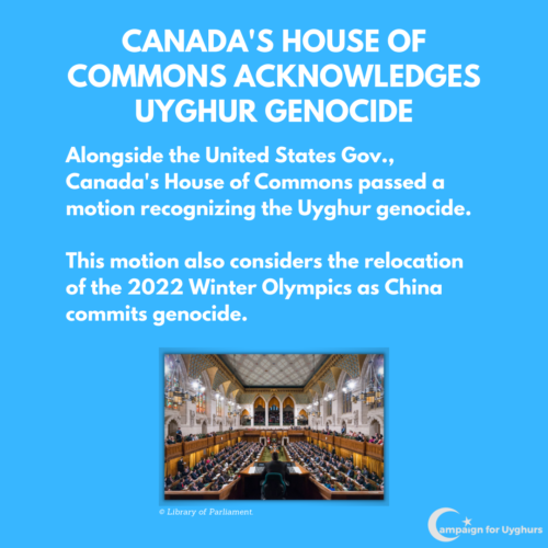 4 Canada's HoC acknowledges Uyghur genocide